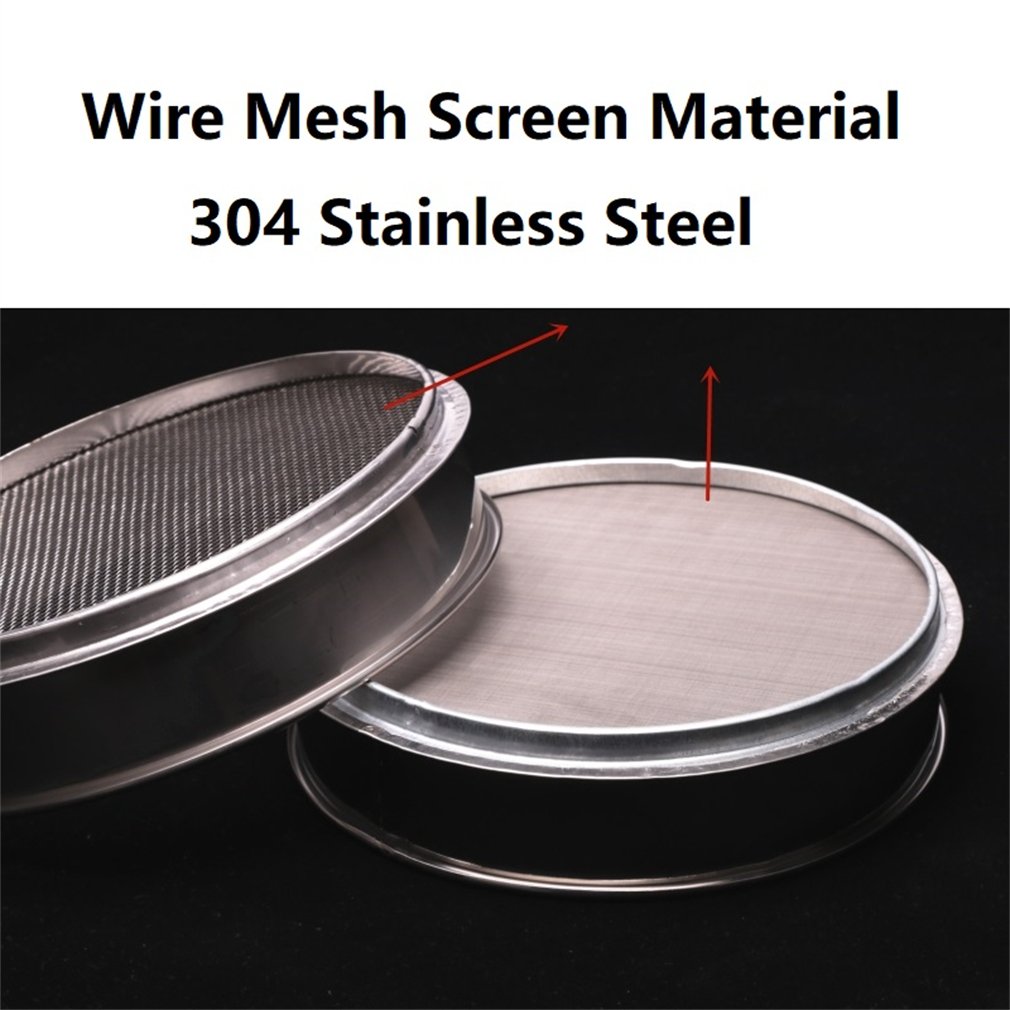 Diameter 20cm 304 Stainless Steel Frame Standard Lab Test Sieve 304 Stainless Steel Wire Mesh Screen Filter Strainer Various Mesh Count
