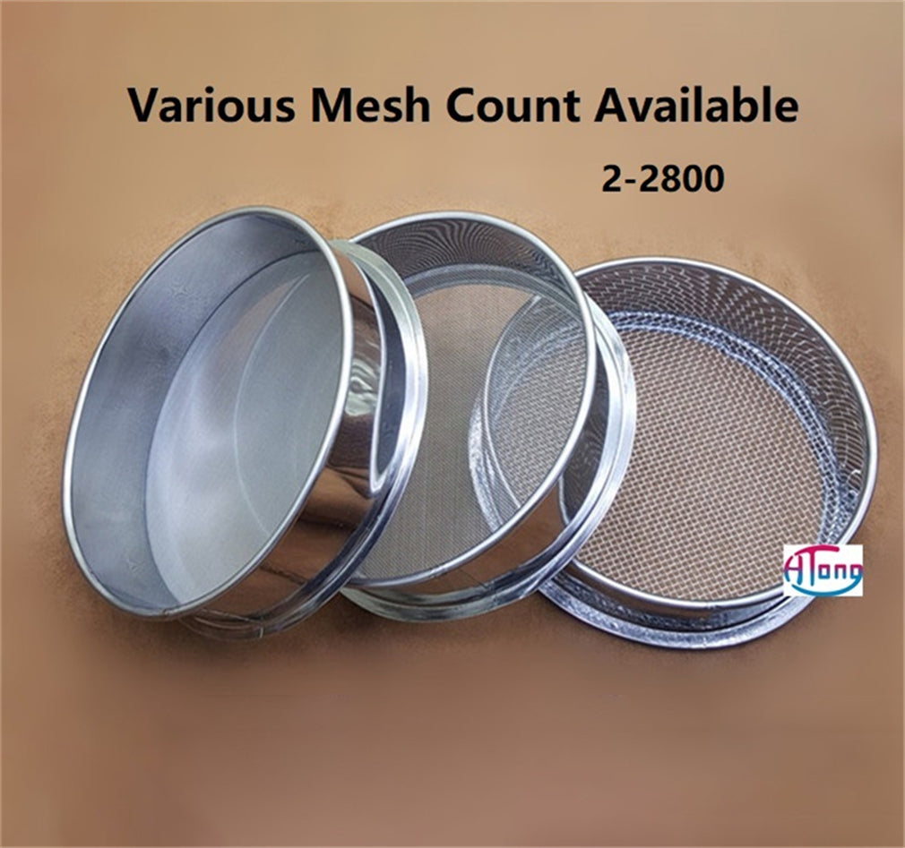 Diameter 25cm Chrome Plated Frame Standard Lab Test Sieve 304 Stainless Steel Wire Mesh Filter Strainer Various Mesh Count