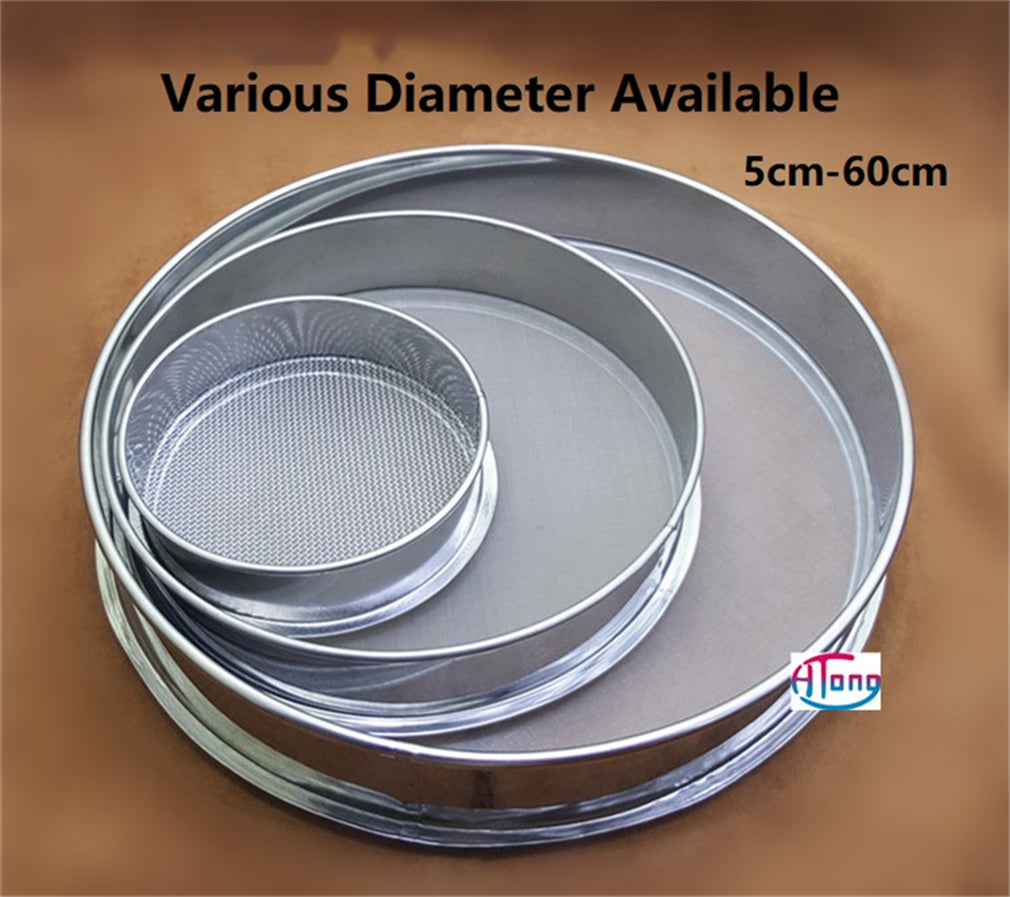 Diameter 25cm Chrome Plated Frame Standard Lab Test Sieve 304 Stainless Steel Wire Mesh Filter Strainer Various Mesh Count
